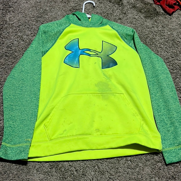 Neon green Under Armour hoodie - Picture 1 of 1